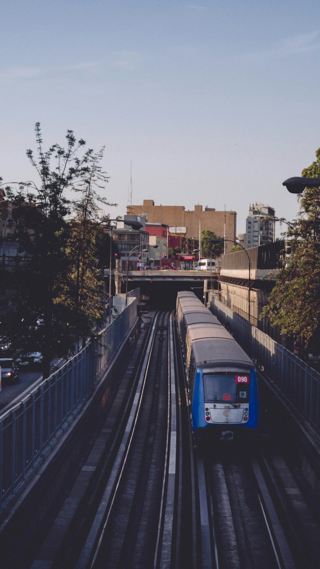 Crowded metro station platform in Santiago during rush hour