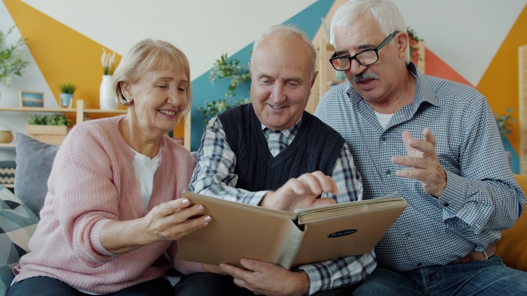 elderly person sharing story